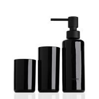 DECOR WALTHER POP UP Набор: стакан, дозатор, держатель зубных щеток, стекло, цвет черный