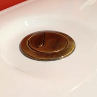 RICAMBI Кнопка двойная, механическая (для тросика), бронза бриллианте