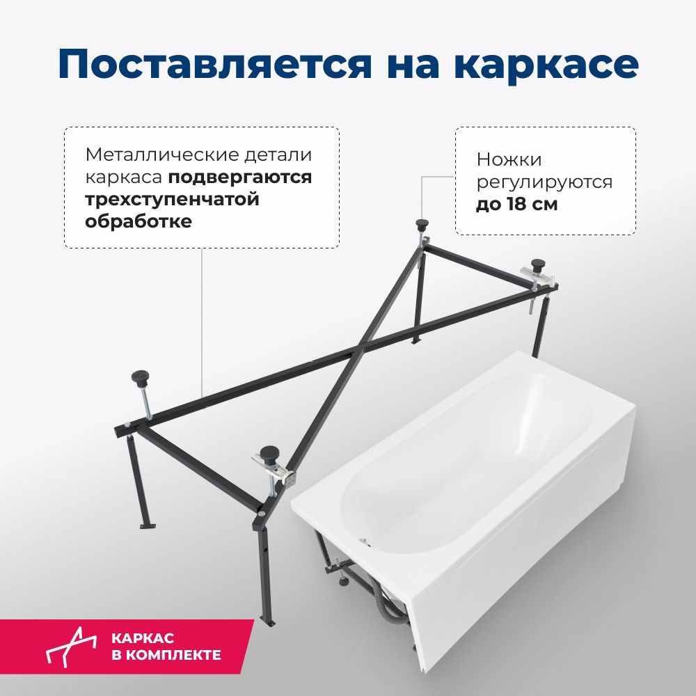 Акриловая ванна Aquanet Lotos 150x75 (с каркасом) Акриловая ванна Aquanet Lotos 150x75 (с каркасом)