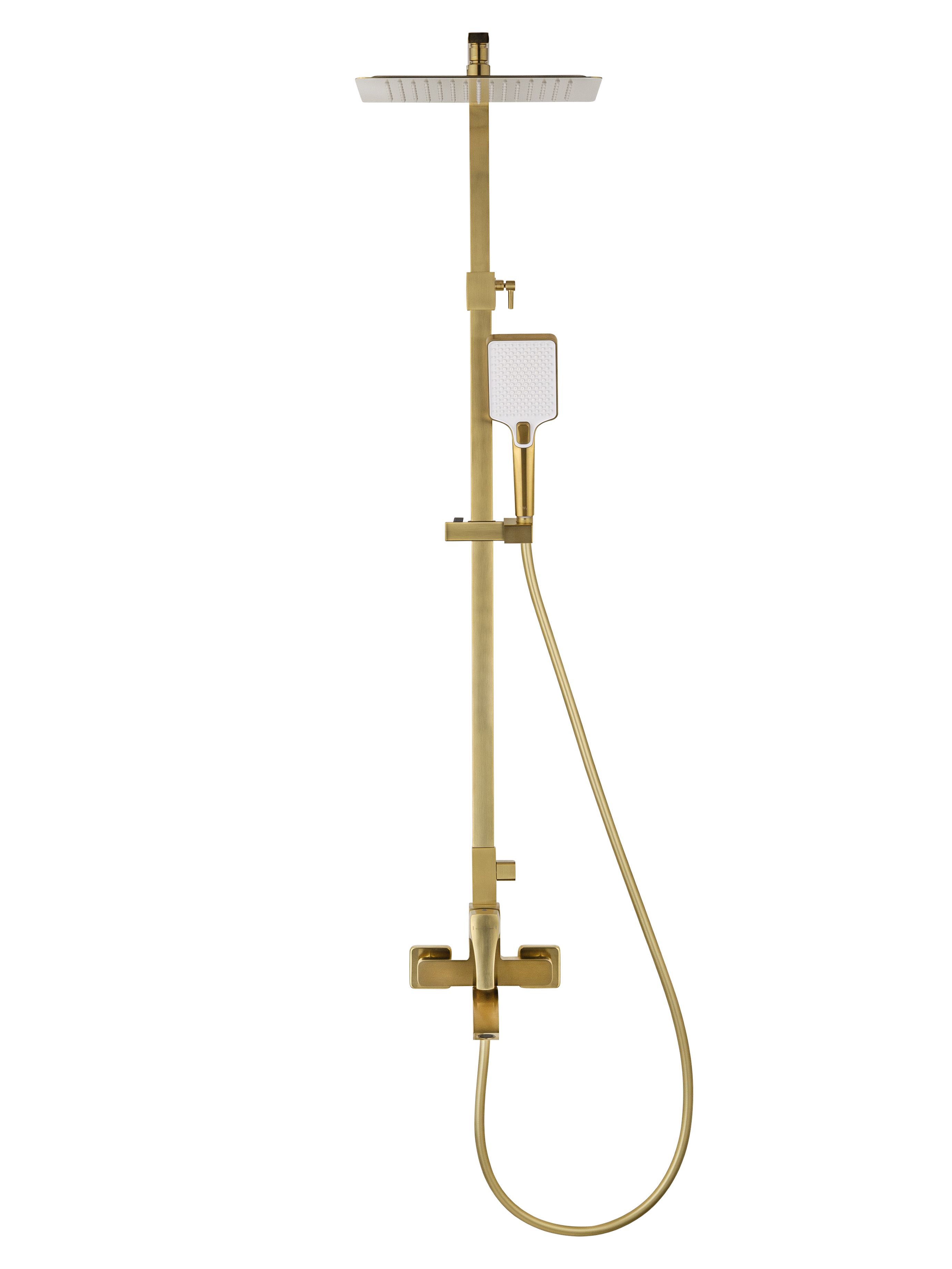 Душевая система WONZON & WOGHAND FLEX, Брашированное золото (WW-88047072-BG)