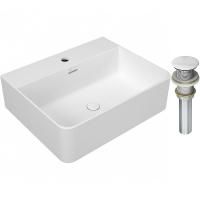 Раковина Owl 1975 Vinkel 52 OWLB191002 Белая глянцевая с донным клапаном