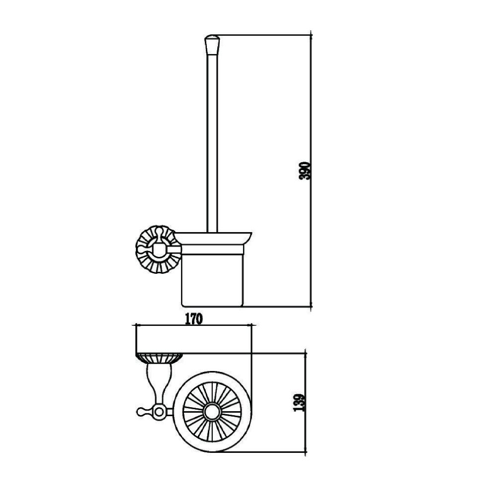Ершик Savol  S-08994C, бронза, артикул S-08994C