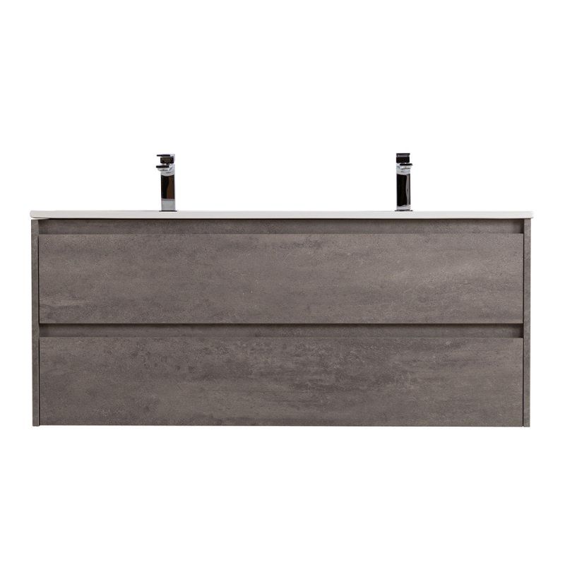 KRAFT База под раковину подвесная с двумя выкатными ящиками для раковины с двумя чашами, Rovere Galifax Bianco, 1200x460x500, KRAFT-1200-2C-SO-2-RGB, артикул KRAFT-1200-2C-SO-2-RGB