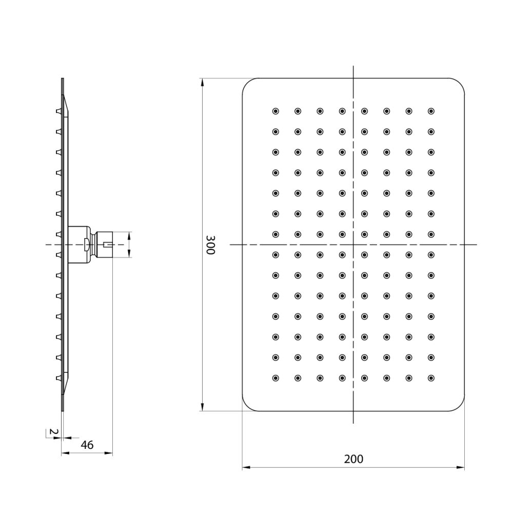 Лейка Lemark для верхнего душа, 1-функциональная (LM9490BL), артикул LM9490BL