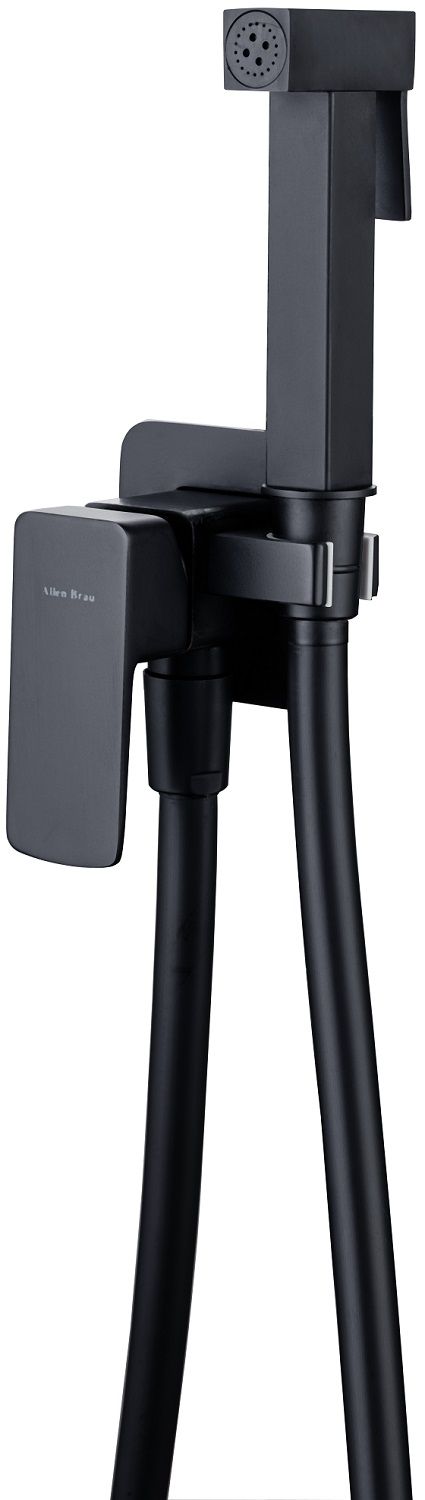 Смеситель с гигиеническим душем Allen Brau Infinity 5.21005-31 (с внутренней частью) черный матовый, артикул 5.21005-31