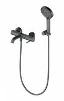 Смеситель для ванны с душем WONZON & WOGHAND STICK, Темный графит (WW-88639017-BGM) Смеситель для ванны с душем WONZON & WOGHAND STICK, Темный графит (WW-88639017-BGM)
