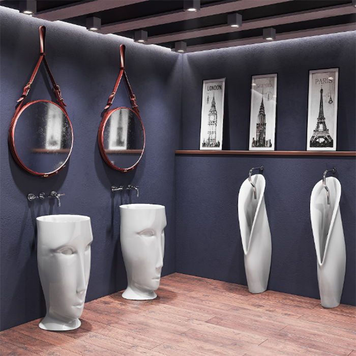 Kerasan Artwork Раковина свободностоящая "MOLOCO", с отверстием для слива в стену, цвет белый матовый