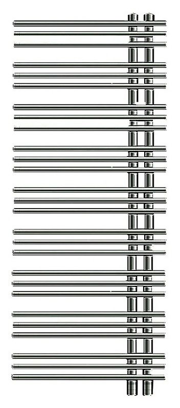 Электрический полотенцесушитель Zehnder Yucca asymmetric YAE-130-060/YD (VD) Белый левый с электропатроном WIVAR и блоком ДУ