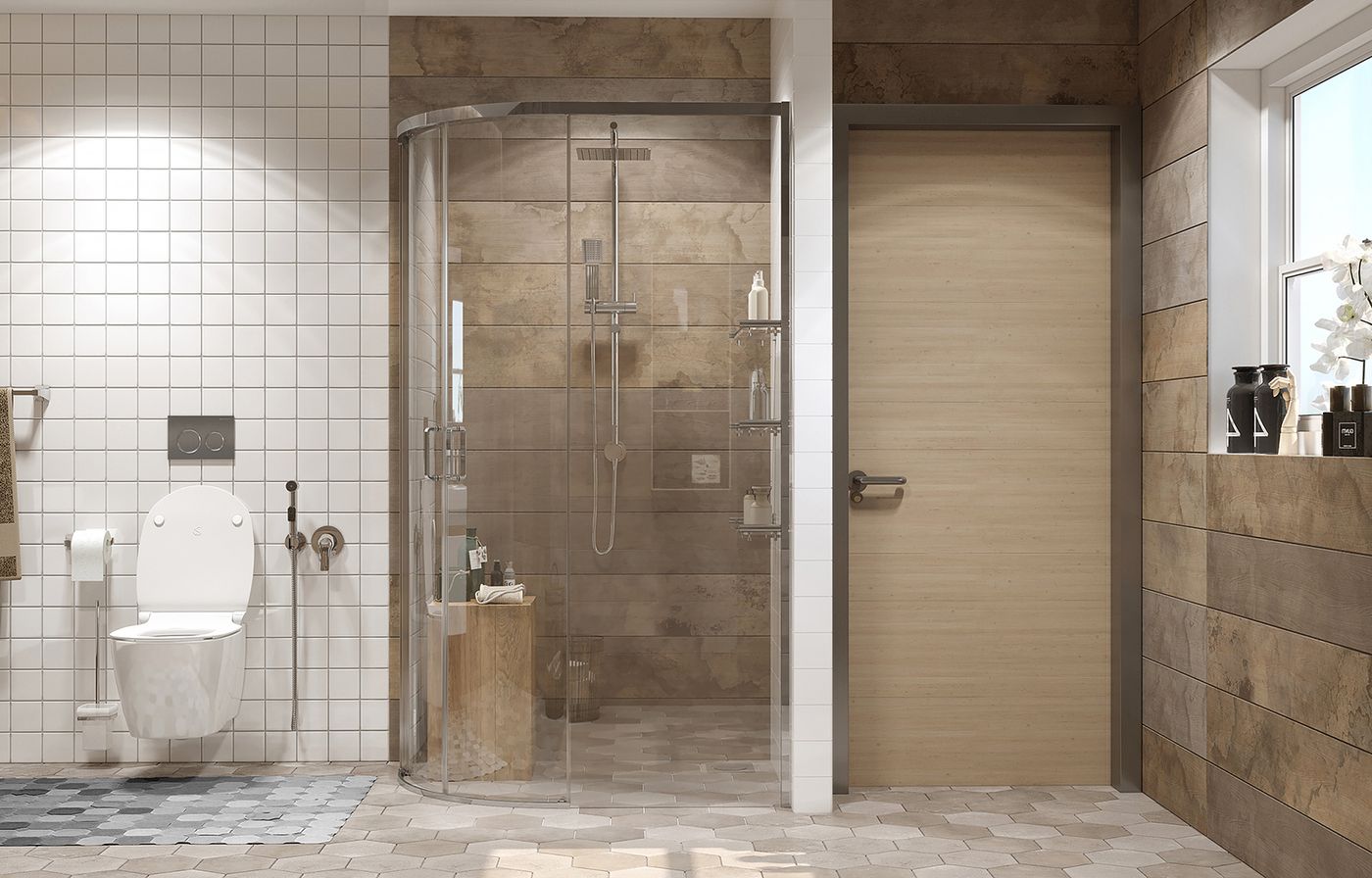 Душевой уголок Ambassador Queen 11011103R, полукруглый, 120х80 см