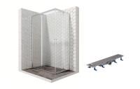 Душевой уголок Ambassador Kingston 14011101-ST7, прямоугольный, линейный трап, 120х80