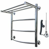 Электрический полотенцесушитель Тругор Приоритет 1 элТЭН 60x60 с полкой Хром