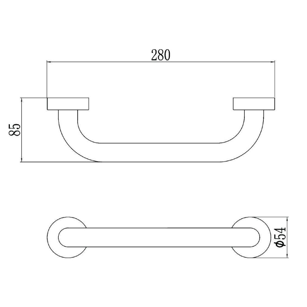Поручень для ванной Savol S-010025, хром