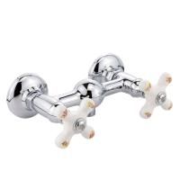 PROVANCE Смеситель для душа внешний, выход М1/2", бел. с декором/хром