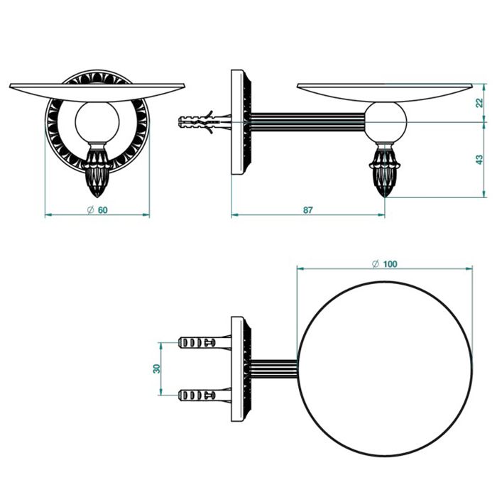 THG MALMAISON METAL Мыльница металлическая, подвесная, цвет Soft matt gold