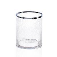 Decor Walther Crack AB Корзина для мусора 18.5x23см, французское стекло Craquele, цвет: хром