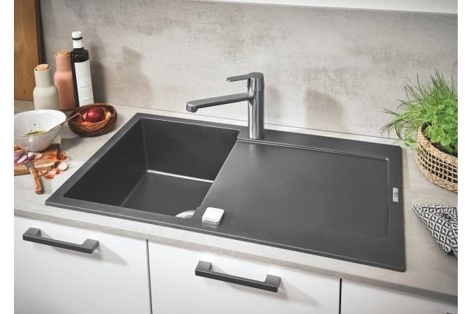 Мойка GROHE K500 с одной чашей, 860 x 500 мм, серый гранит (31644AT0) Мойка GROHE K500 с одной чашей, 860 x 500 мм, серый гранит (31644AT0)