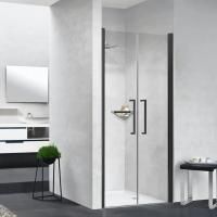 NOVELLINI YOUNG Дверь для душа 770-810х2000 мм., распашная, двухстворчатая, открывание внутрь и наружу, профиль черный матовый, стекло прозрачное NOVELLINI YOUNG Дверь для душа 770-810х2000 мм., распашная, двухстворчатая, открывание внутрь и наружу, профиль черный матовый, стекло прозрачное