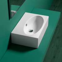 Simas Lft Spazio раковина подвесная/накладная с намеченным отверстием 61х39см, цвет белый