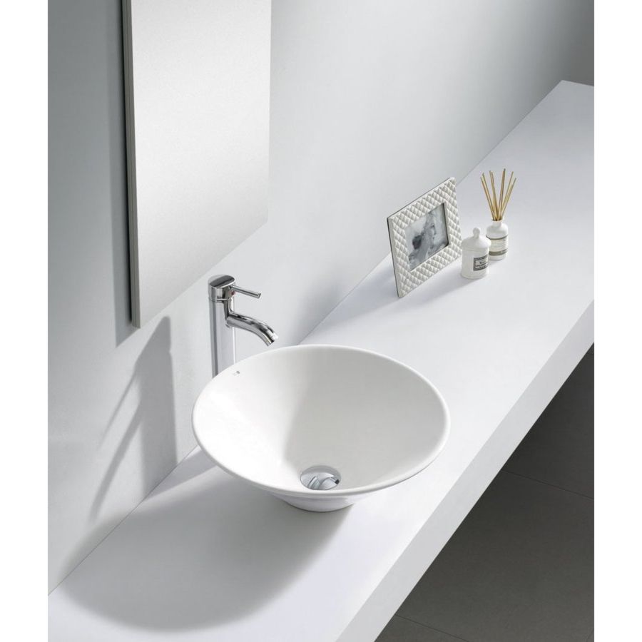 Керамическая раковина-чаша COMILLAS на столешницу, размер: 42x15 см, цвет: белый, Sapho