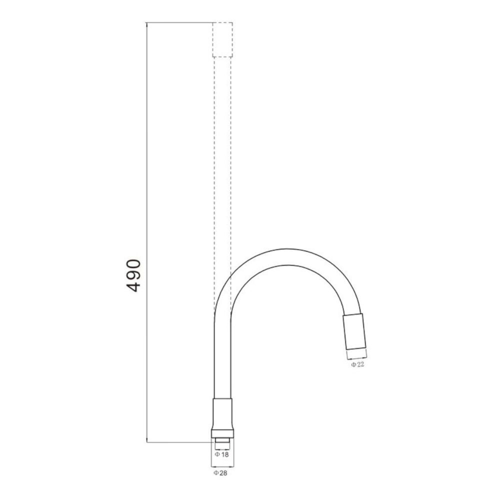 Гибкий излив для кухонного смесителя Savol S-CG02L, белый, артикул S-CG02L