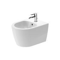 Duravit ME by Starck Биде подвесное &quot;компакт&quot; с перел., с 1 отв. под смес., вкл. крепление Durafix, 370x480мм, с покрытием WonderGliss Цвет: Белый