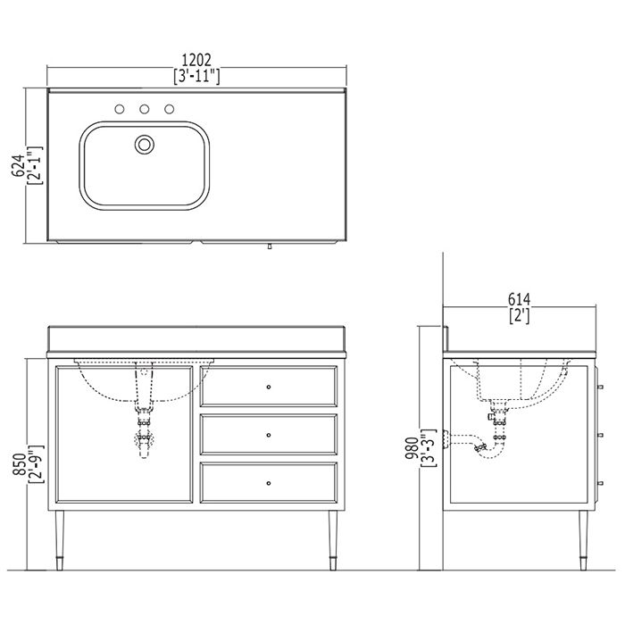 Devon Swindon Раковина встраиваемая под столешницу (55,5х38,5 cм), цвет: белый, артикул ACSWINDONDS bi