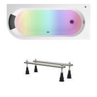 Комплект 4 в 1 Lavinia Boho Art II S3-371317PR, акриловая ванна 170x72,5 см (правый разворот), усиленные металлические ножки с монтажным набором, мягкий силиконовый подголовник, хромотерапия