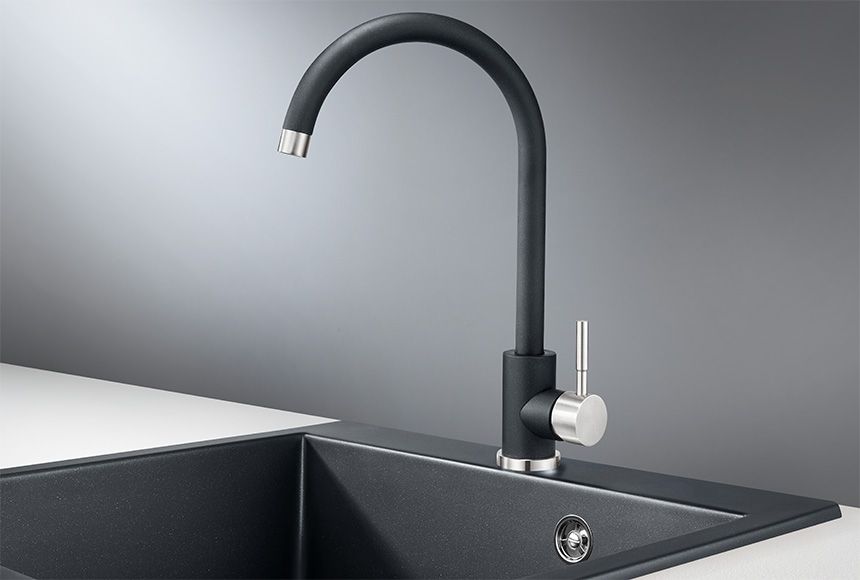 Смеситель для кухни GRANULA (ST-4031, ШВАРЦ), артикул ST-4031, ШВАРЦ