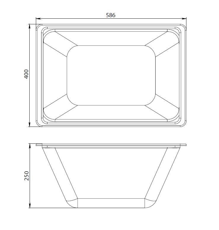 W90A-070-070W-C Gem, контейнер с крышкой для ванны, шт W90A-070-070W-C Gem, контейнер с крышкой для ванны, шт