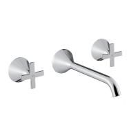 SIRIUS Смеситель для раковины скрытого монтажа настенный, излив L21 см., хром