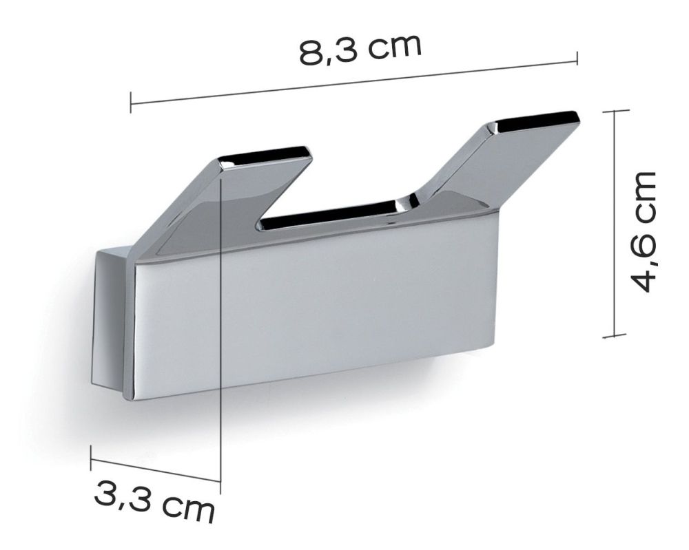 Gedy, крючок двойной, цвет хром