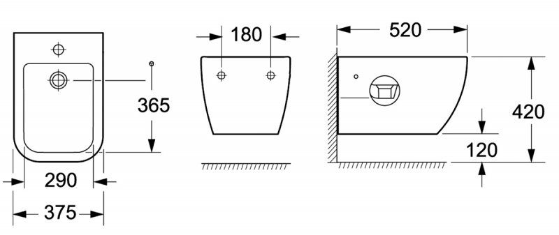 Биде подвесное BelBagno GENOVA BB1104BH