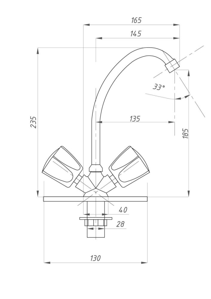 Смеситель для кухни FAUZT FZs-211-17 тип См-МДЦБА, артикул FZs-211-17