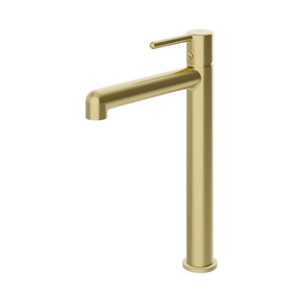 Смеситель для настольного умывальника, золотой матовый, Aiger, IDDIS (AIGMG01i01)