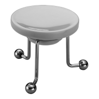 CISAL Arcana Мыльница настольная керамическая, цвет белый/хром