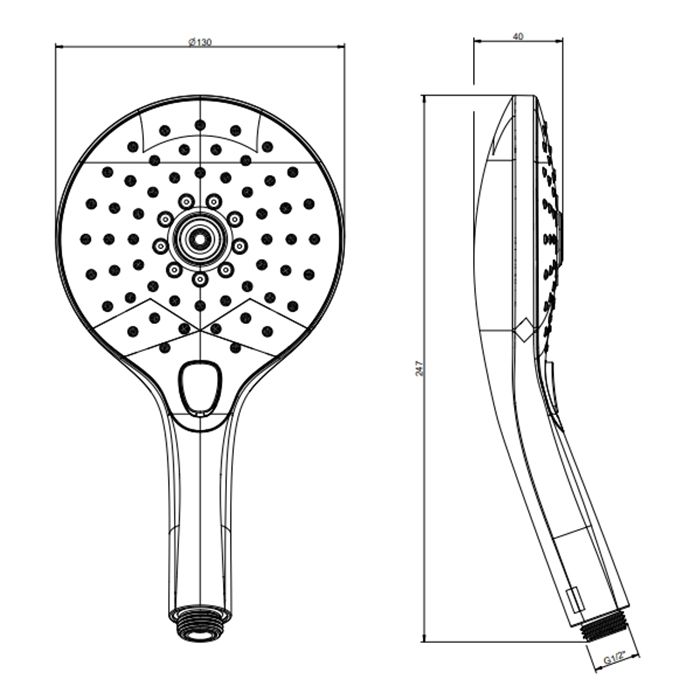 GESSI Ручной душ, 3 режима, цвет Finox Brushed Nickel