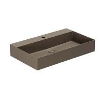 AZZURRA ELEGANCE Squared раковина подвесная/накладная  75х45см с 1 отв. под смеситель , цвет Cacao