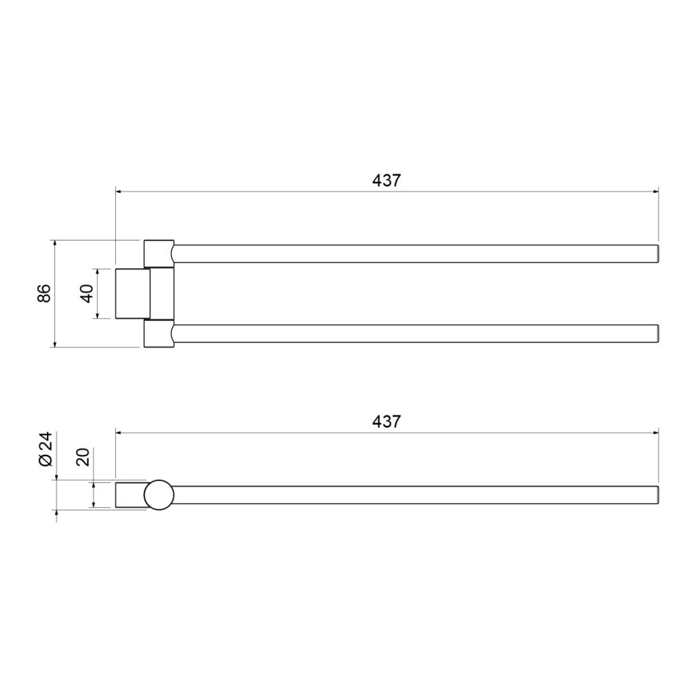 Полотенцедержатель Timo Luiro черное золото (18559/18), артикул 18559/18