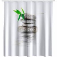 Шторка для ванной "Бамбук на камне"