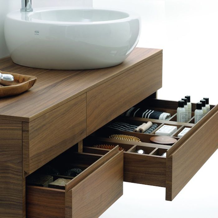 Laufen Alessi One Тумба под раковину 818971, 1200х500х330мм, с 4 выдвиж. ящиками, DX, цвет: орех, артикул 4.2412.2.097.630.1