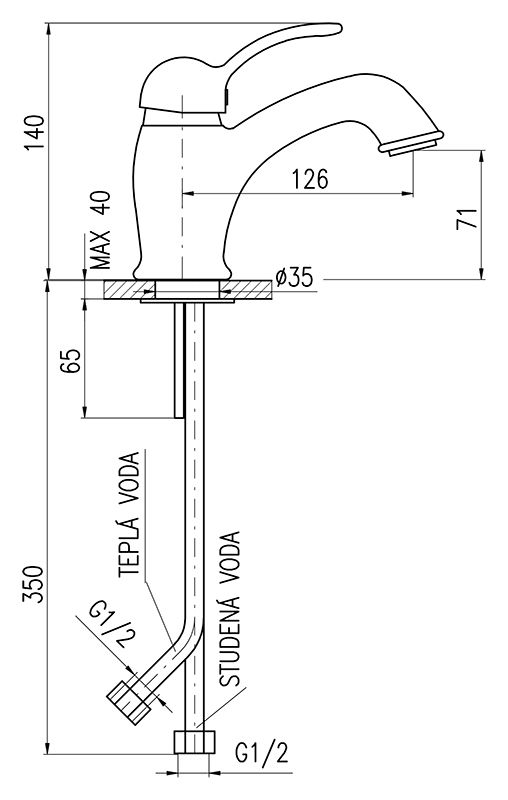 Смеситель для раковины Rav Slezak Labe L026.5SM, артикул L026.5SM