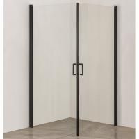 Душевой уголок Orange E04-100TB 100x100 профиль Черный стекло прозрачное