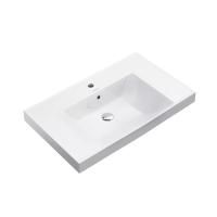 Раковина CUBO подвесная\мебельная 80, белая глянцевая