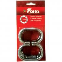 Кольцо для штор "С" хромир.пластик  12шт.