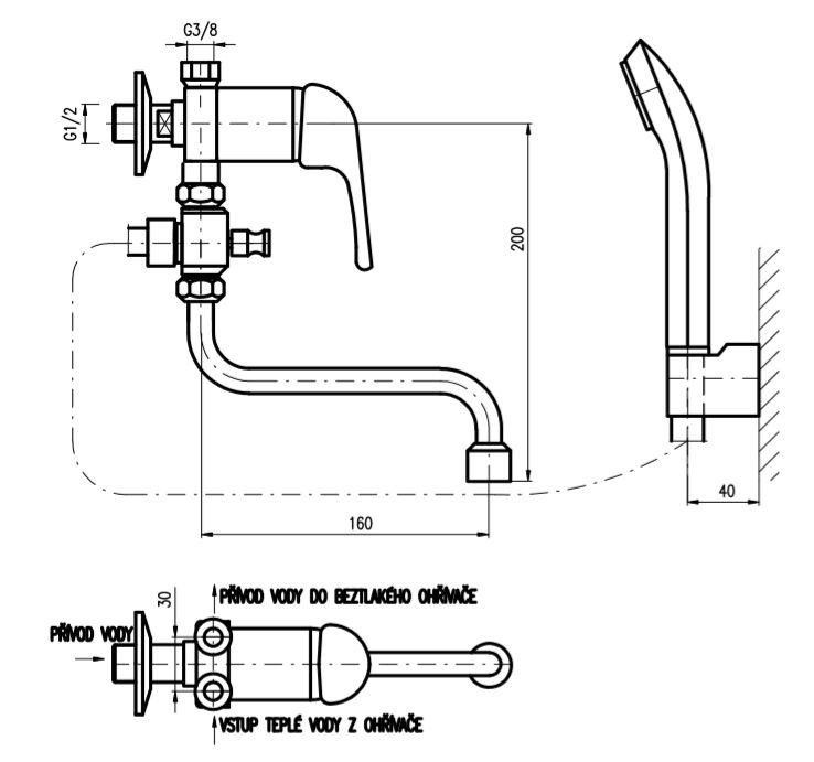 Смеситель для ванны Rav Slezak E056/1P, артикул E056/1P