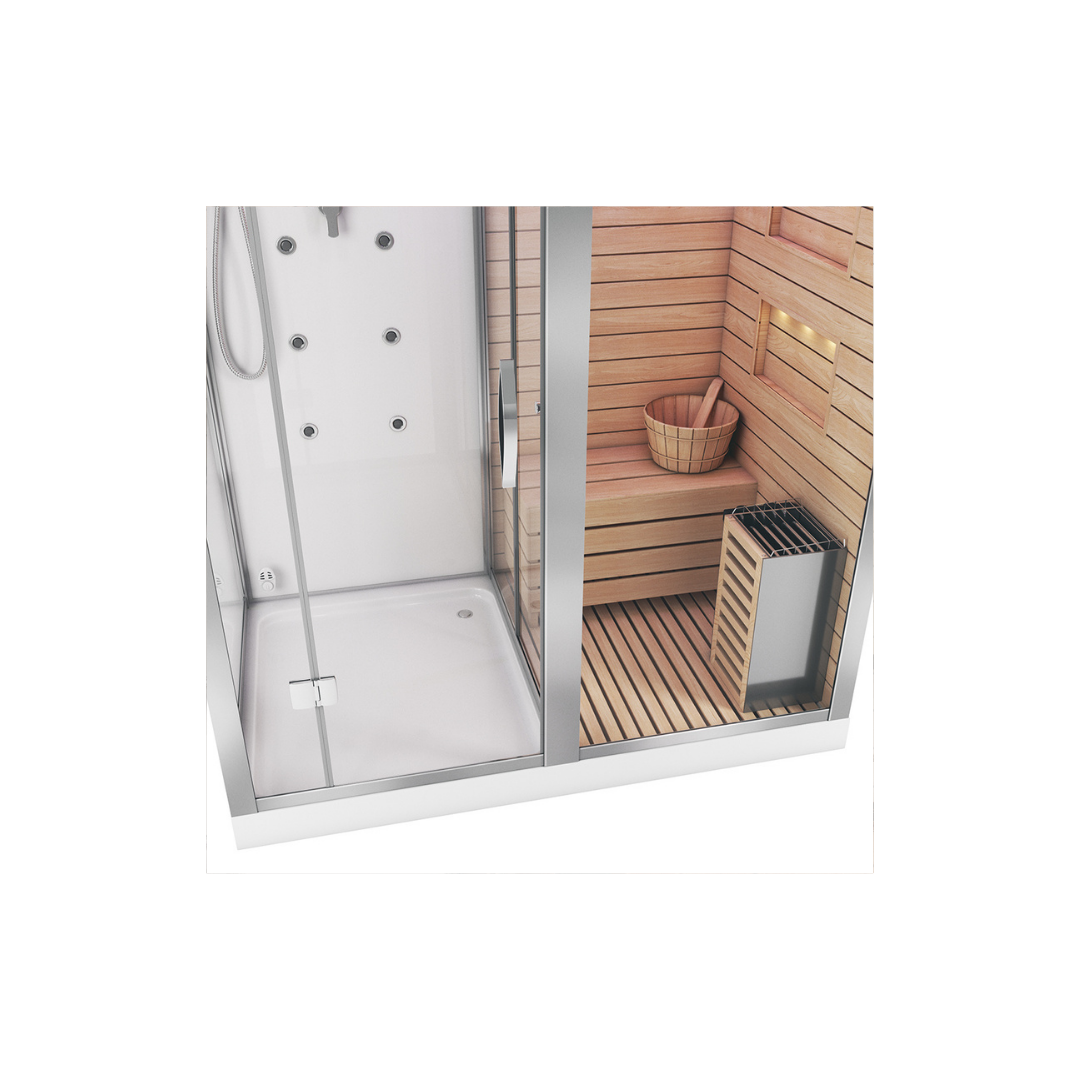 Сауна ALBANO-R White комбинированная 2в1 Cerutti SPA 1800x1100x2230 мм Сауна ALBANO-R White комбинированная 2в1 Cerutti SPA 1800x1100x2230 мм