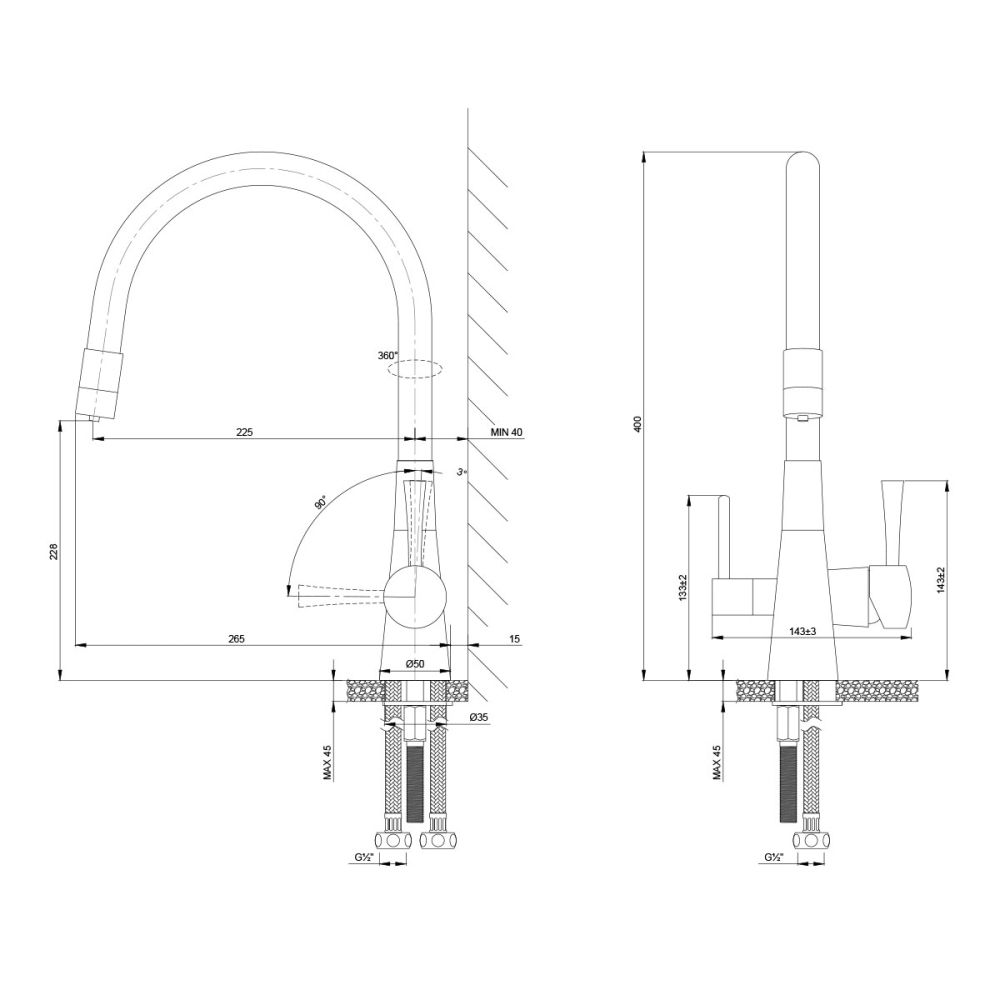 Смеситель Lemark для кухни с подключением к фильтру с питьевой водой Comfort (LM3075С-Silver), артикул LM3075C-Silver
