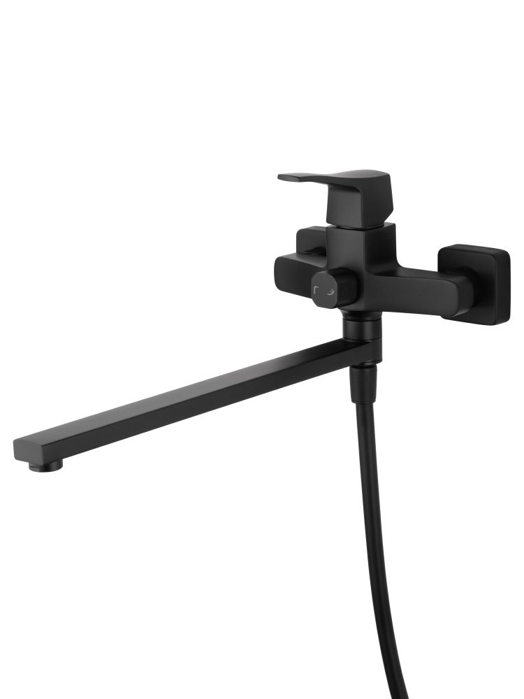 Смеситель для ванны WONZON & WOGHAND FLEX, Черный матовый (WW-639906-MB)