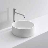 MILLDUE  Раковина  BASIC C37 накладная из CERAMILUX ,37х13 см, без отв для смесителя, цвет белый матовый