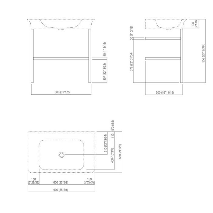 Agape Novecento XL Консоль под раковину с полкой 85.2x49.7x72.7 см, цвет: матовый темный серый Agape Novecento XL Консоль под раковину с полкой 85.2x49.7x72.7 см, цвет: матовый темный серый